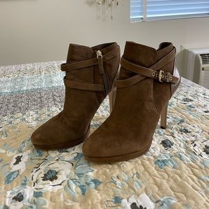 WHBM Faux Suede and Leather Booties